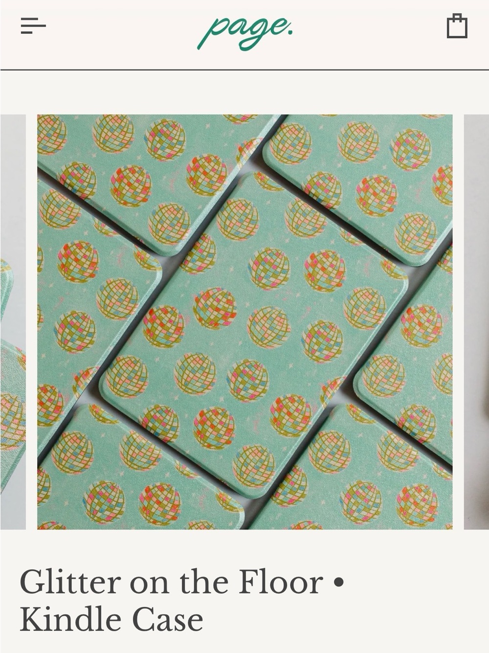 Glitter on the Floor Mint Green - Kindle 11th Generation Case